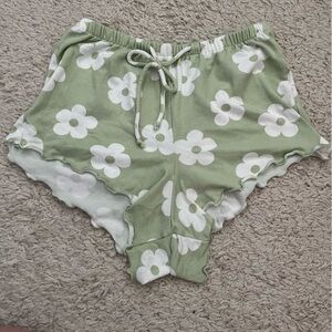 Green Floral Lounge Shorts Hollister Gilly Hicks
